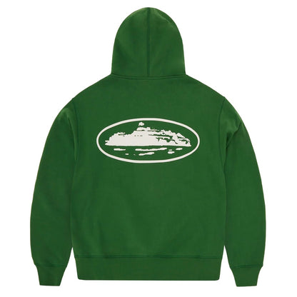 Poleron Corteiz Island Puff Print Zip Hoodie Green