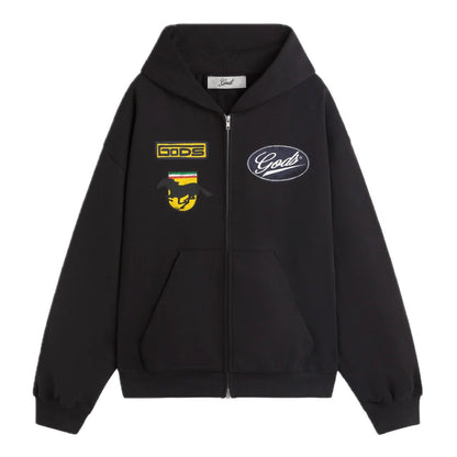 Poleron Gods Brand Racing Zipper Black