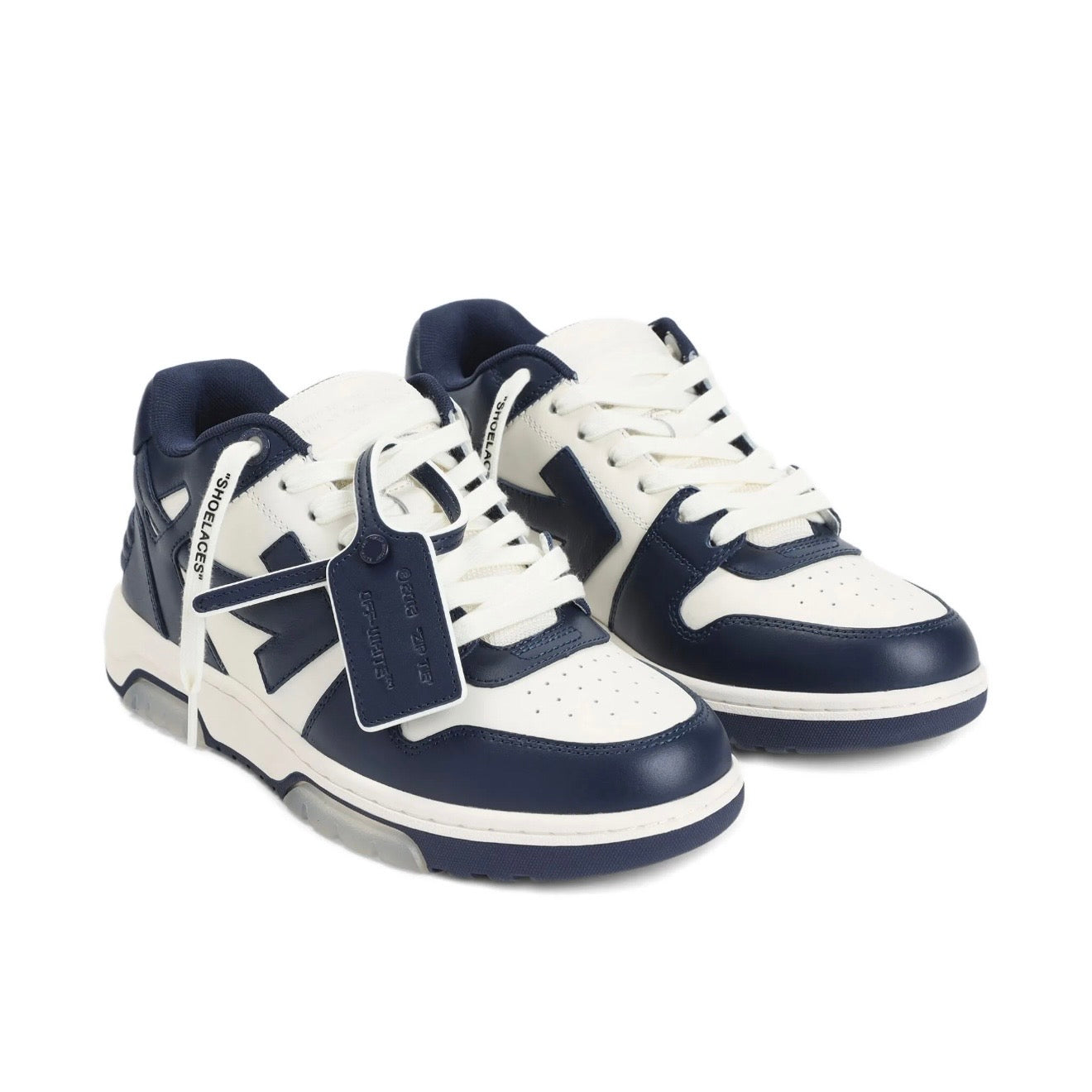 Off-White Out Of Office Calf Leather Petrol Blue/Cream