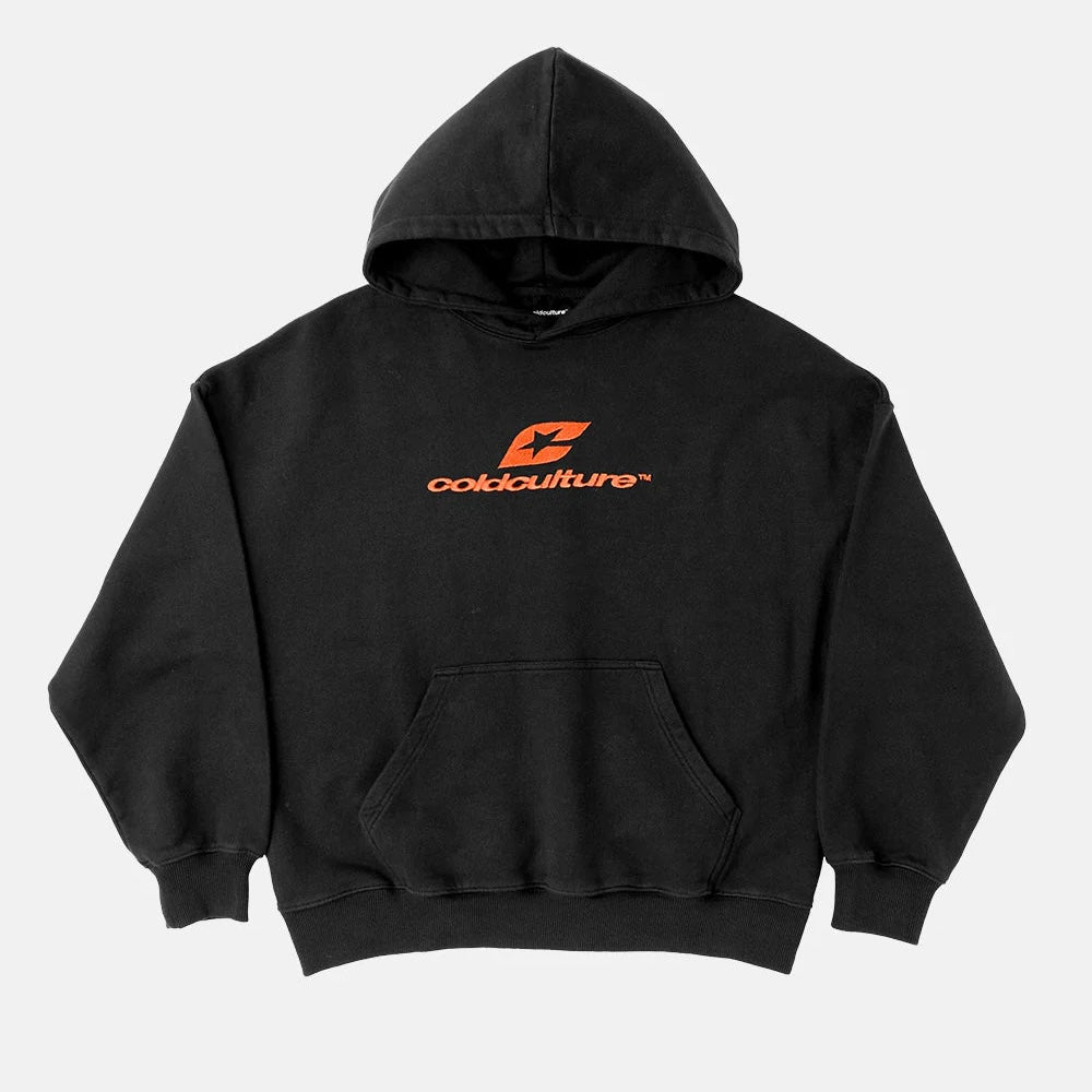 Poleron Cold Culture Curved Hoodie Black – Reserved