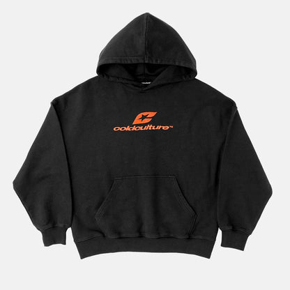 Poleron Cold Culture Curved Hoodie Black