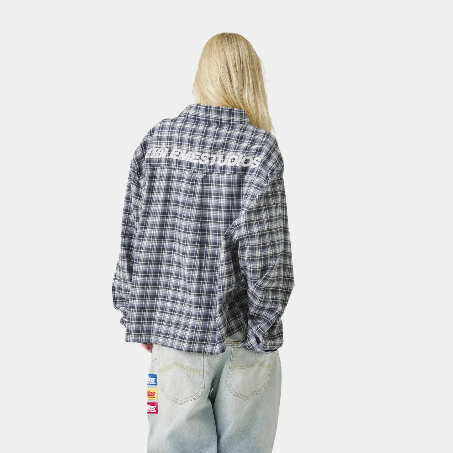 Camisa Eme Studios Ivy Navy Boxy Shirt