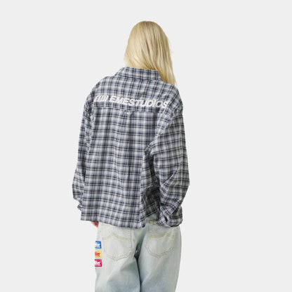 Camisa Eme Studios Ivy Navy Boxy Shirt