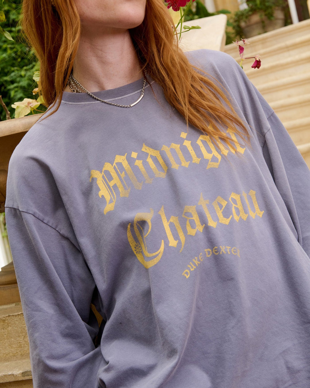Polera Duke + Dexter  MC Sun Faded Purple L/S Top