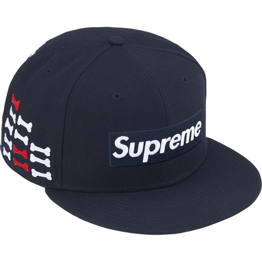 Gorro Supreme Bones Box Logo x New Era Navy