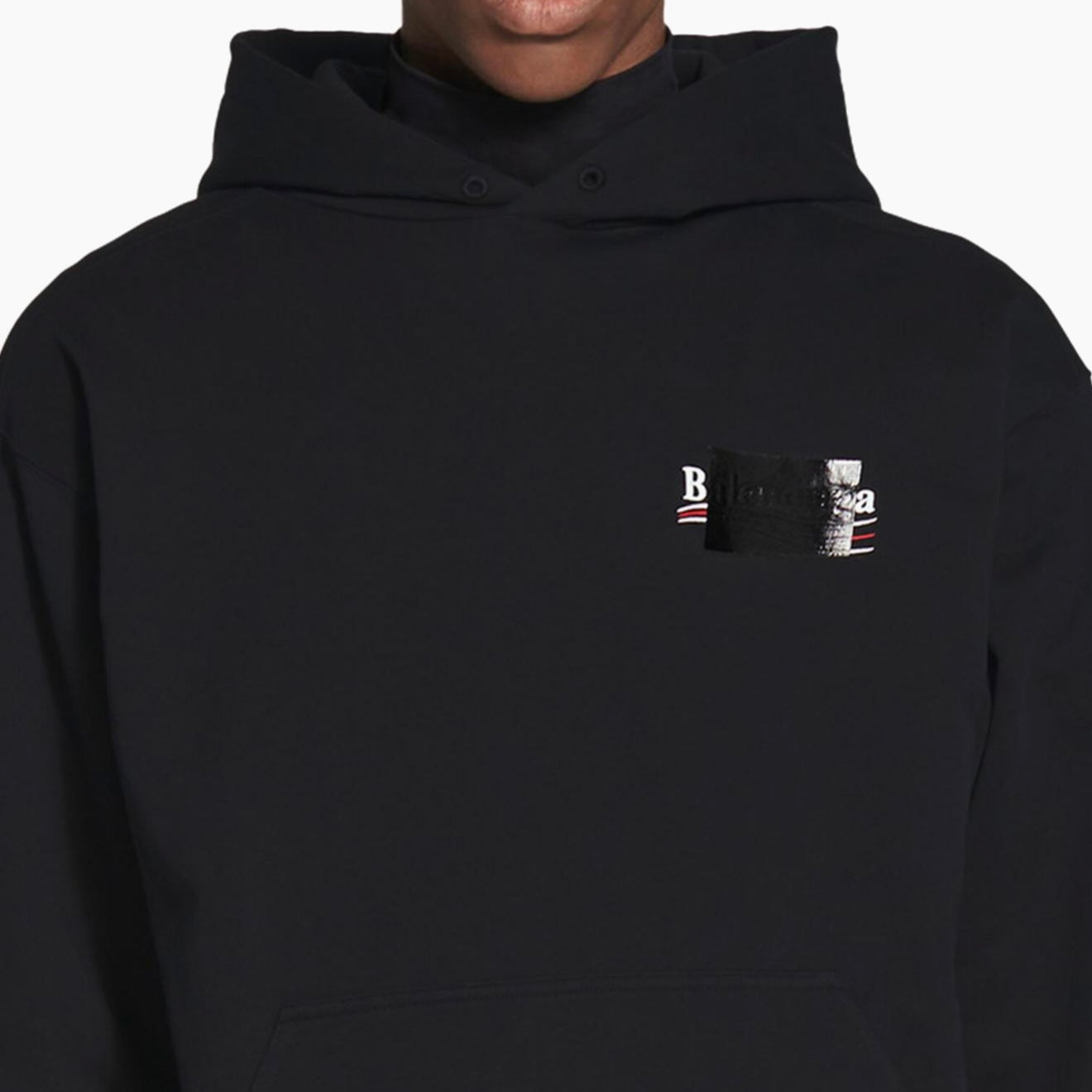 Poleron Balenciaga Gaffer Logo Hoodie Black