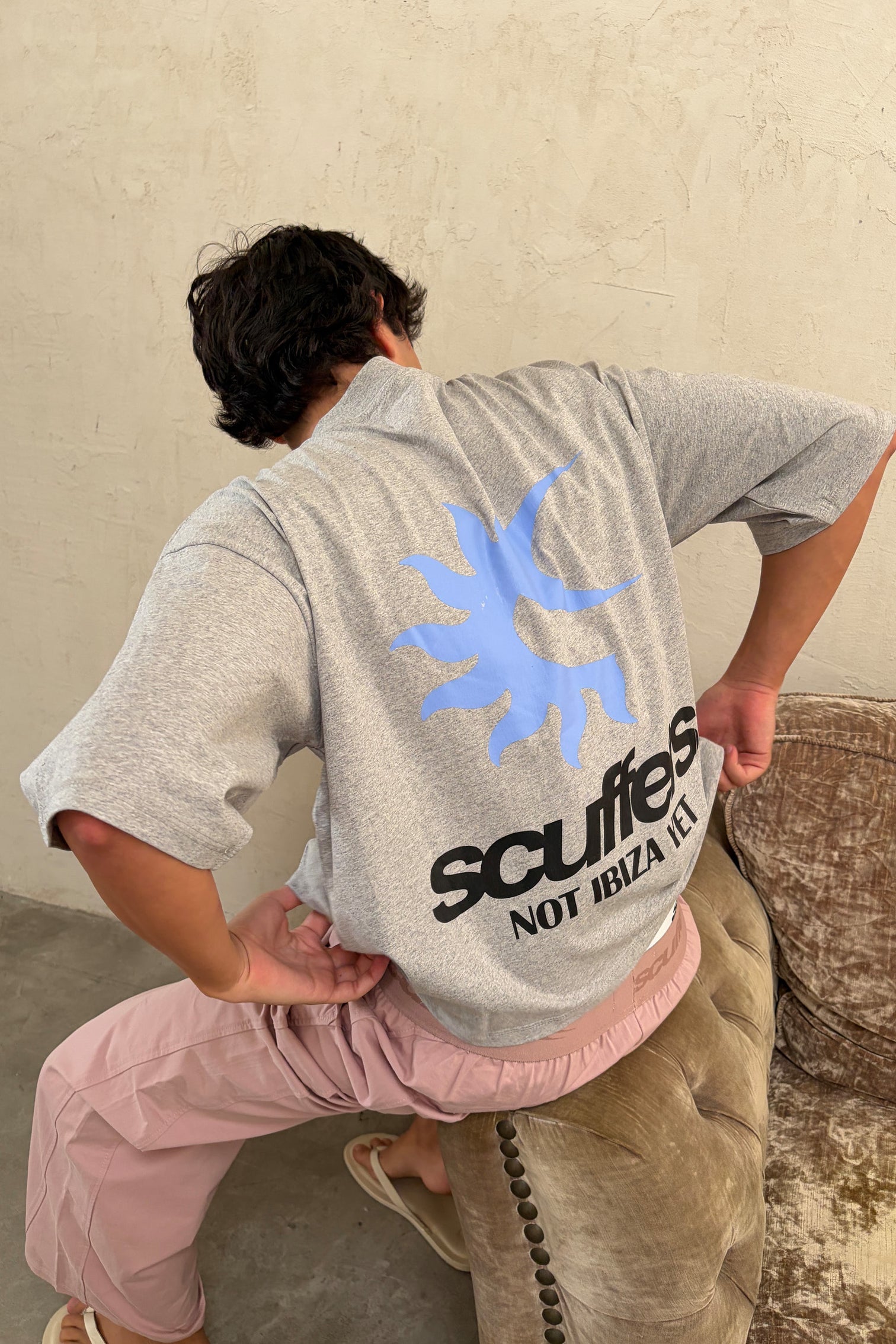 Polera Scuffers Not Ibiza Again Light Grey