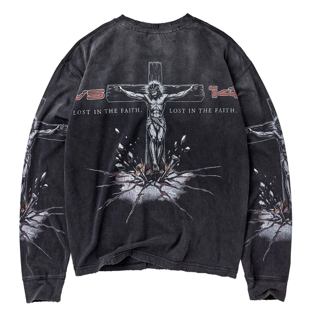 Polera Vale Forever Valley Dreams Concrete Cross L/S Black