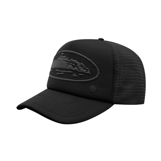 Gorro Corteiz Alcatraz Puff Print Trucker Triple Black