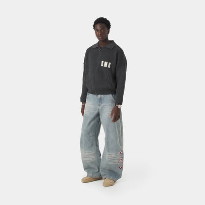 Sweater Eme Studios Collar Carbon Zipper Knit