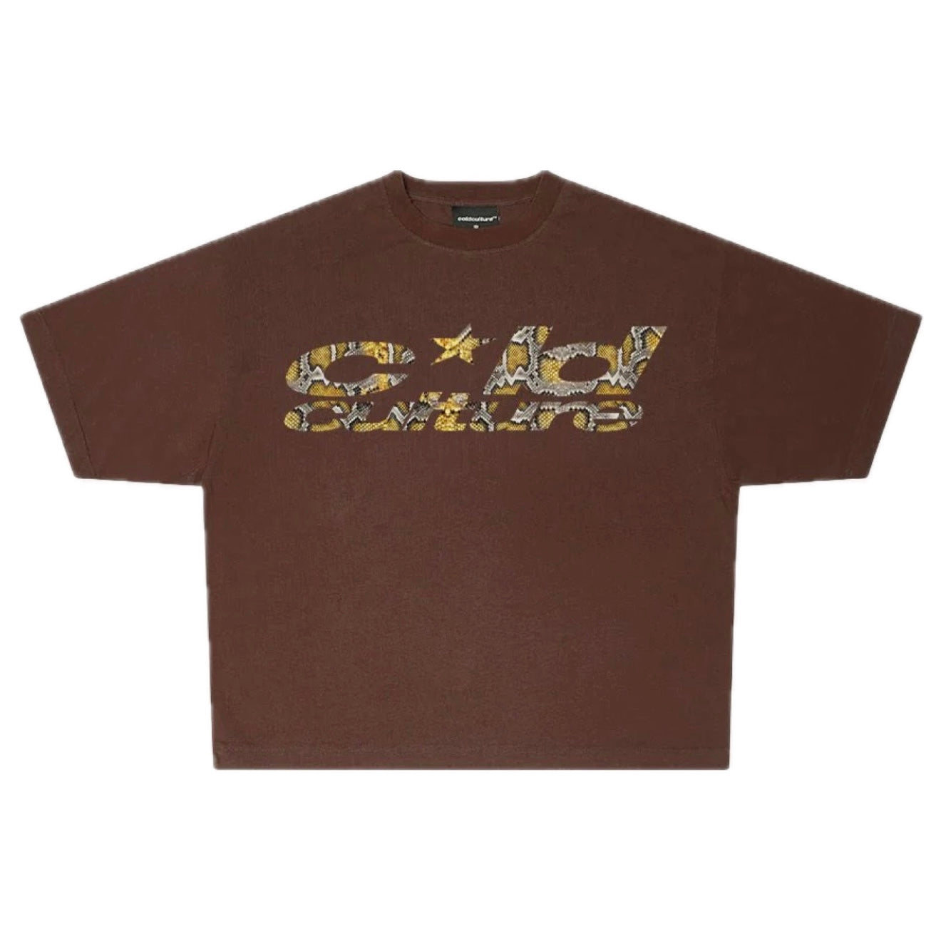 Polera Cold Culture Wild Snake Tee Brown
