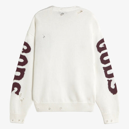 Sweater Fake Gods G Side Knitted White