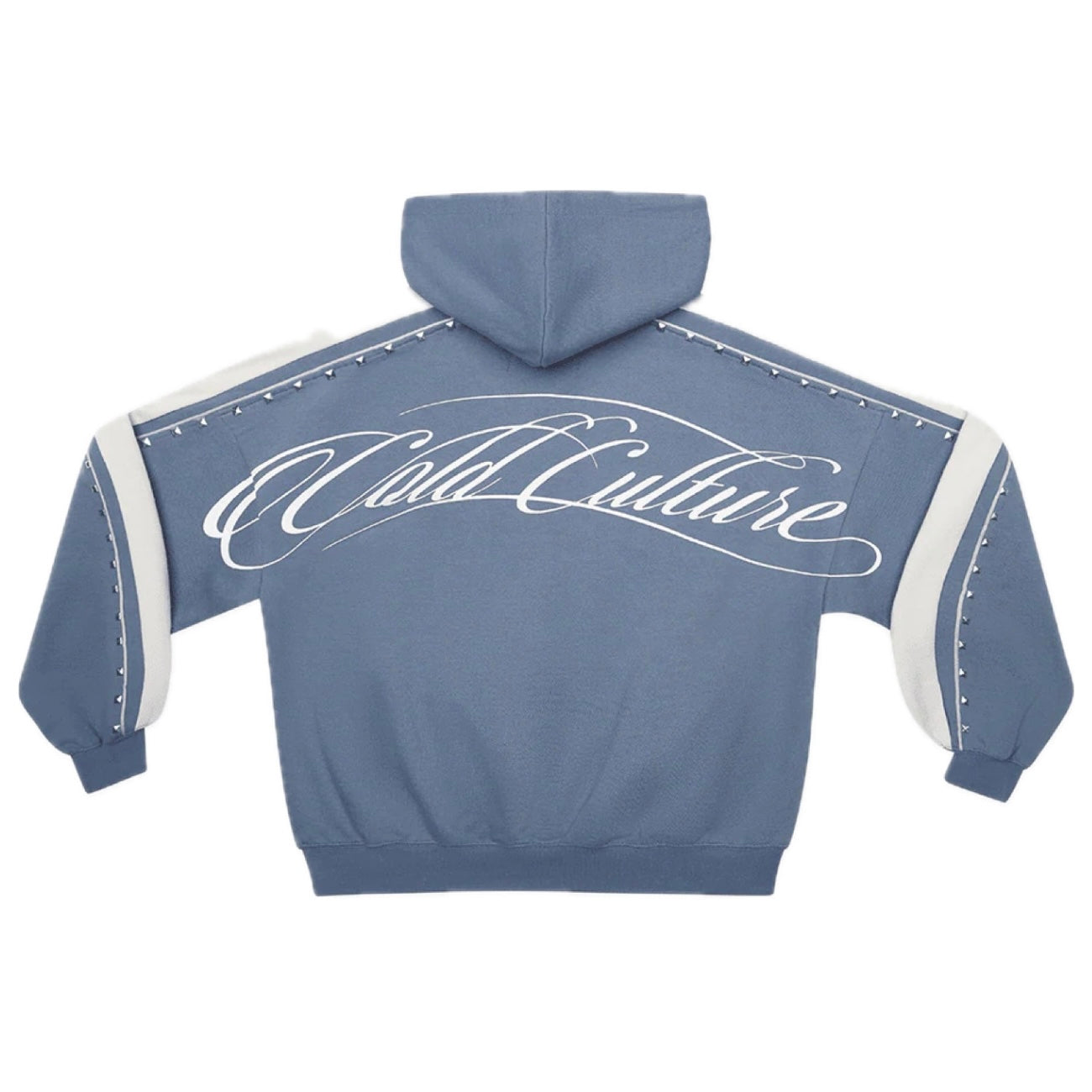 Poleron Cold Culture Script Studs Hoodie Blue