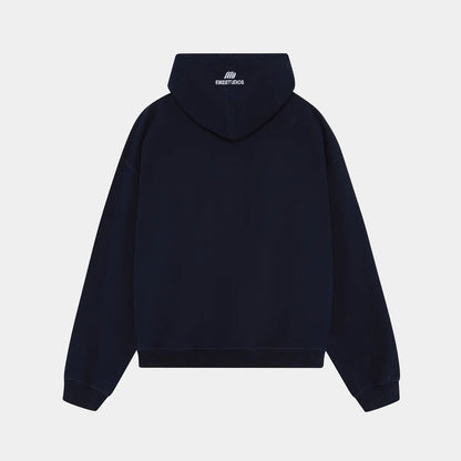 Poleron Eme Studios Inteal Navy Oversized Hoodie