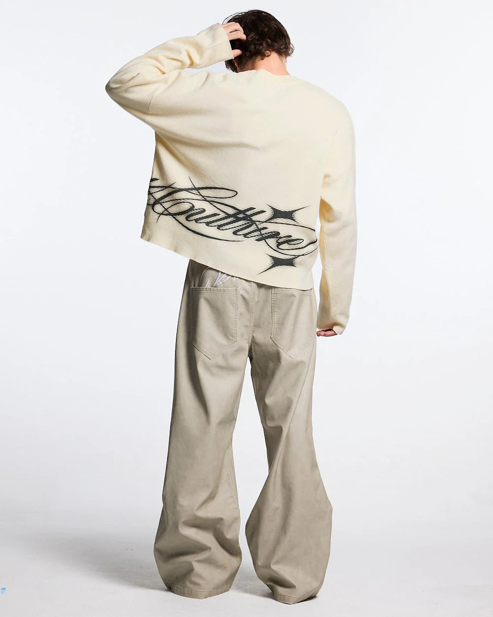Sweater Cold Culture Sparkly Script Off White