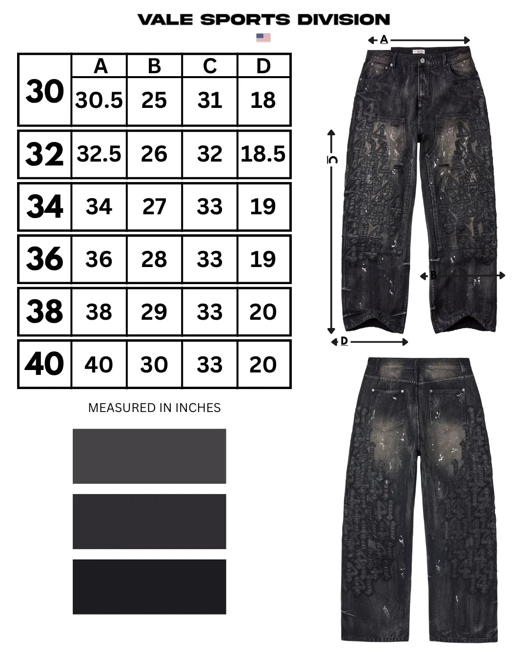 Pantalon Vale Forever Valley Dreams Black Cat Denim