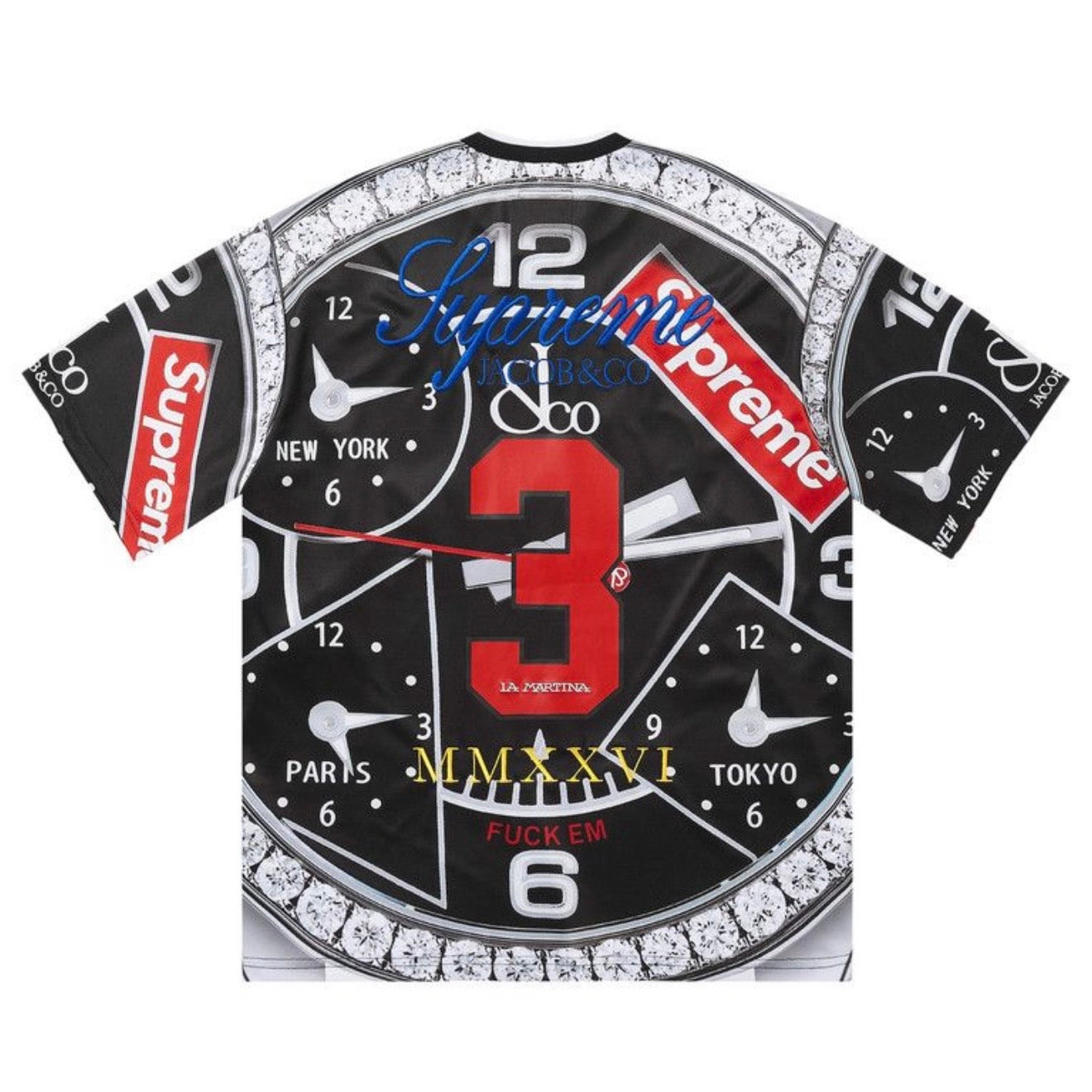 Polera Supreme x La Martina x Jacob & Co. Soccer Jersey Black