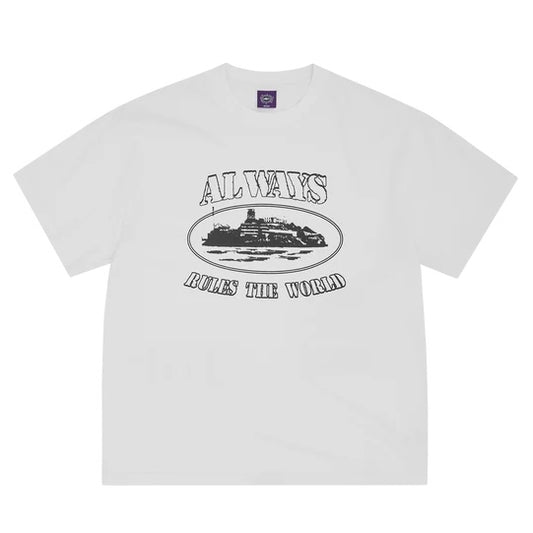 Polera Corteiz x Always Do What You Should Do Sun White