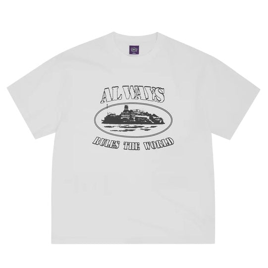 Polera Corteiz x Always Do What You Should Do Sun White