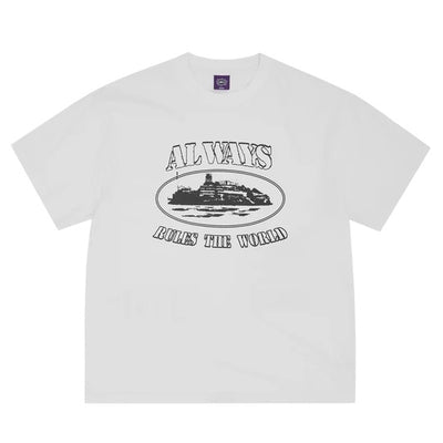 Polera Corteiz x Always Do What You Should Do Sun White