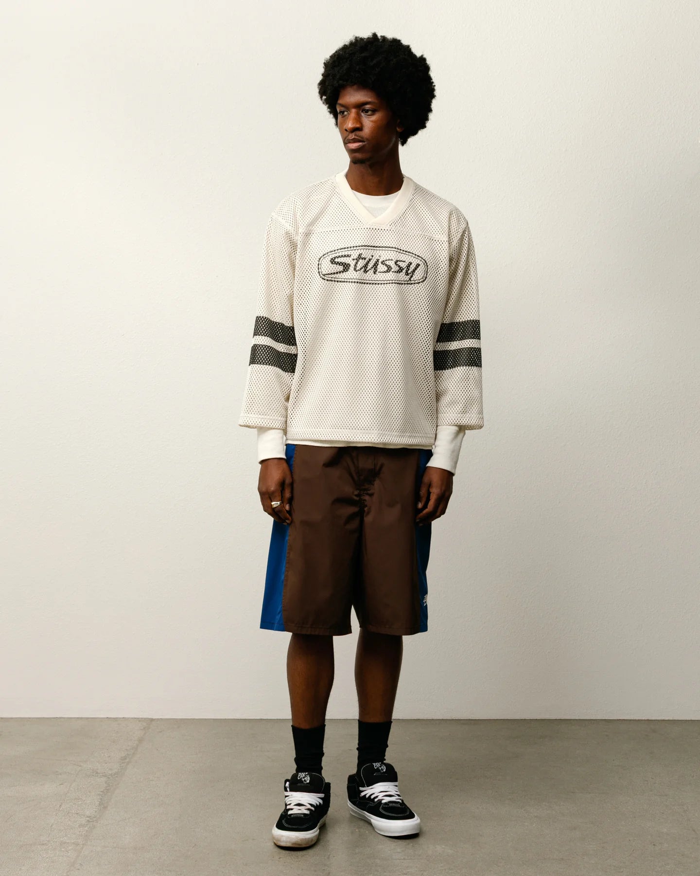 Polera Stussy Trucker Team Jersey Natural