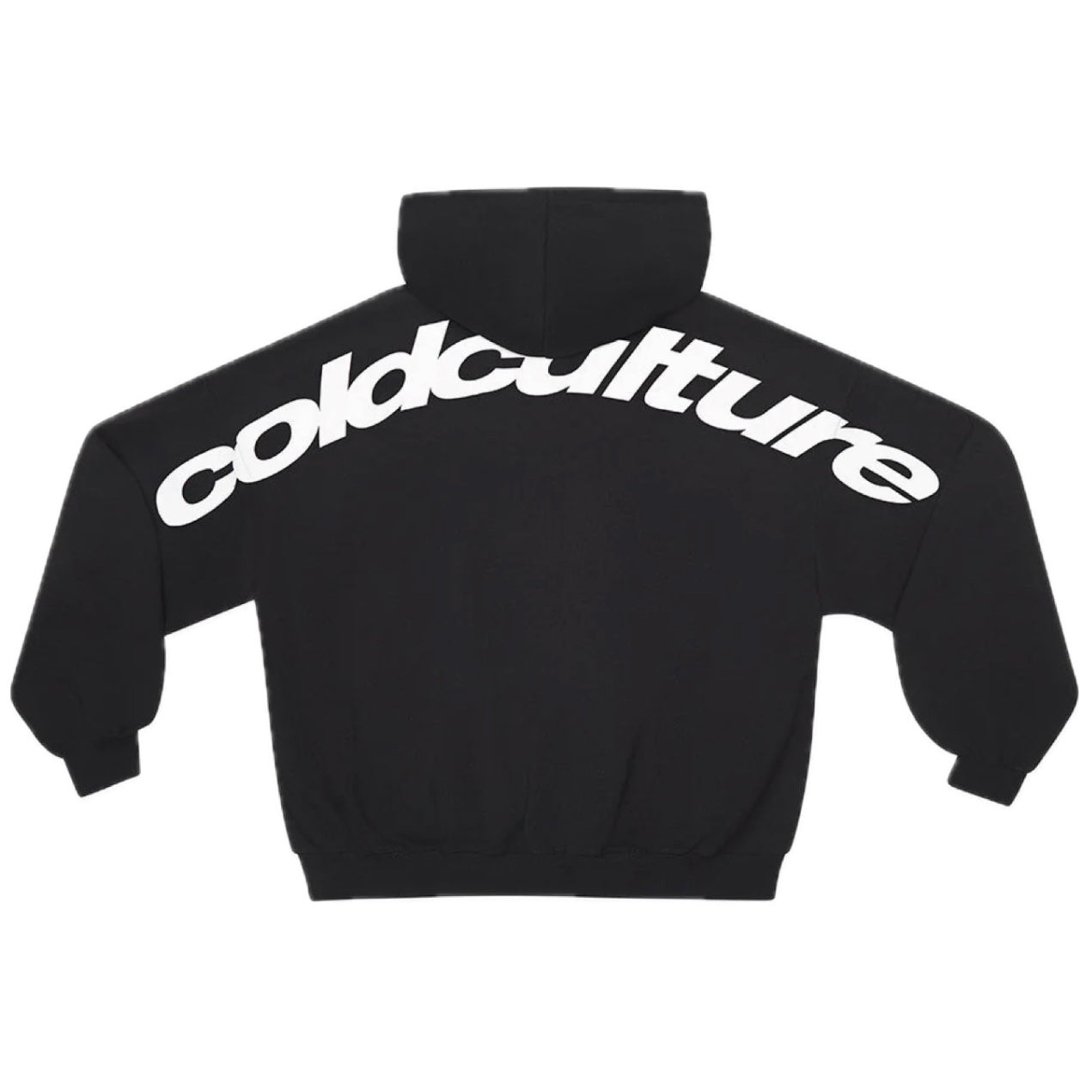 Poleron Cold Culture Curved Hoodie Black
