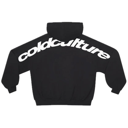 Poleron Cold Culture Curved Hoodie Black