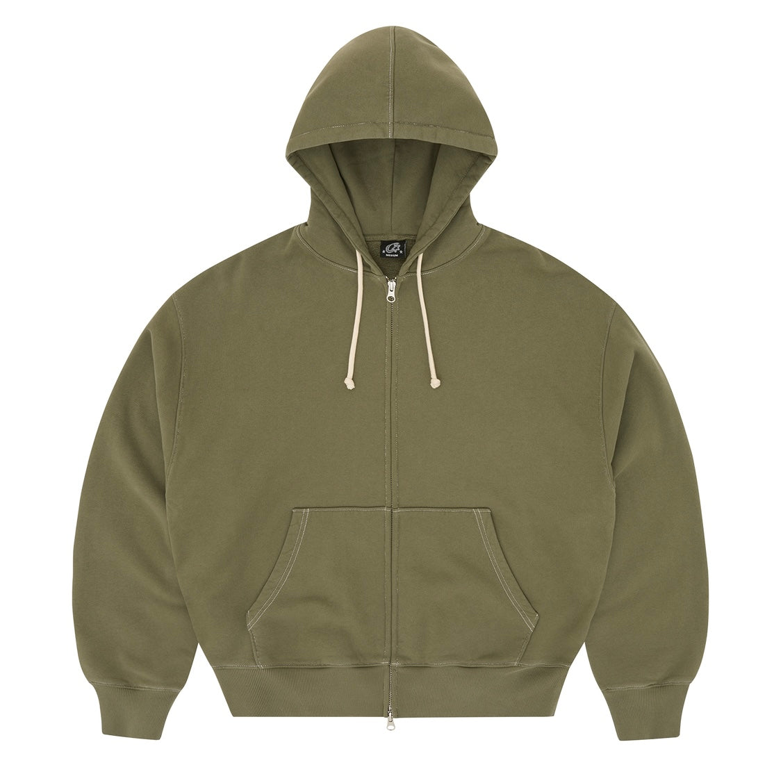 Poleron Corteiz Diplomatic Zip Hoodie Olive