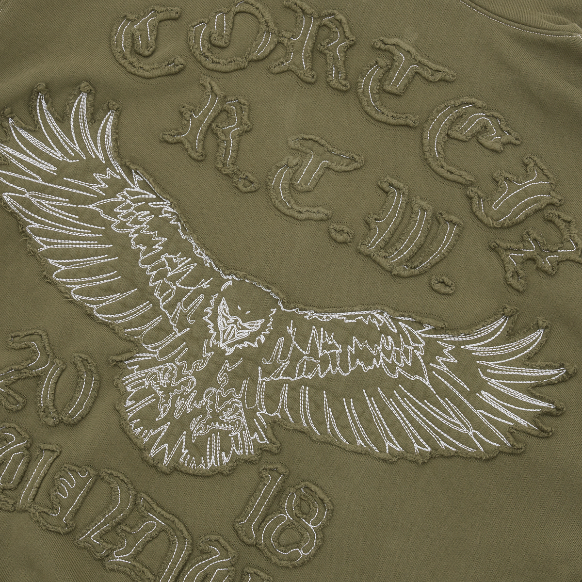 Poleron Corteiz Diplomatic Zip Hoodie Olive