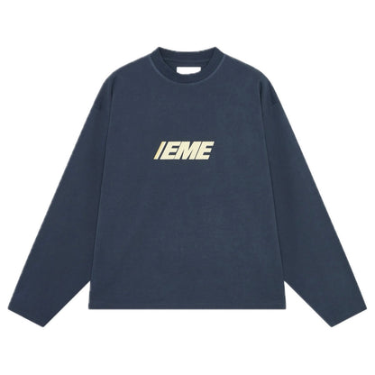 Polera Eme Studios Thrill Navy Long Sleeve Tee