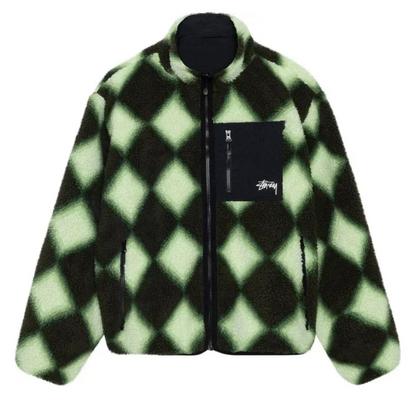 Stussy Sherpa Diamond Reversible Jacket
