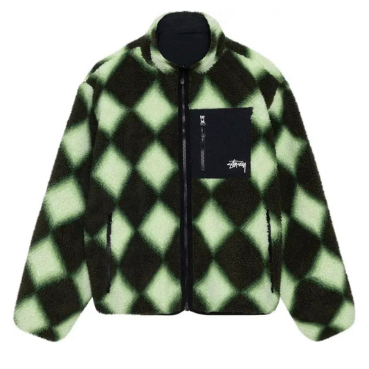 Stussy Sherpa Diamond Reversible Jacket