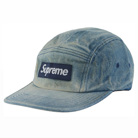 Gorro Supreme Washed Chino Twill Camp Cap Dirty Indigo