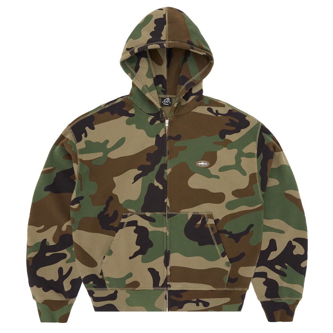 Poleron Corteiz Mini Island Zip Hoodie Woodland Camo