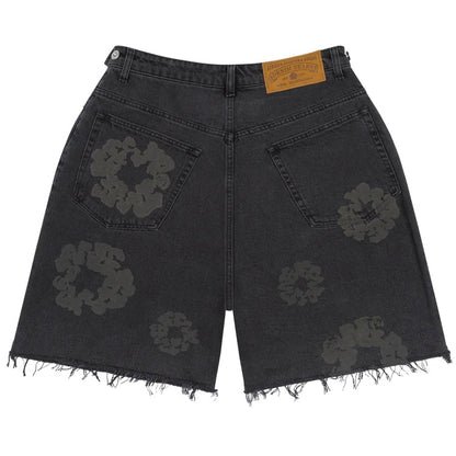 Short Denim Tears Black Mono Cotton Wreath Denim