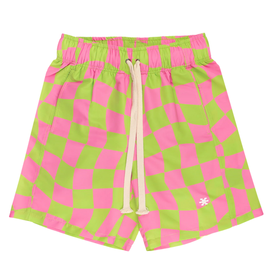 Short Cabrio Checks Pink/Green