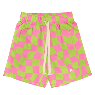 Short Cabrio Checks Pink/Green