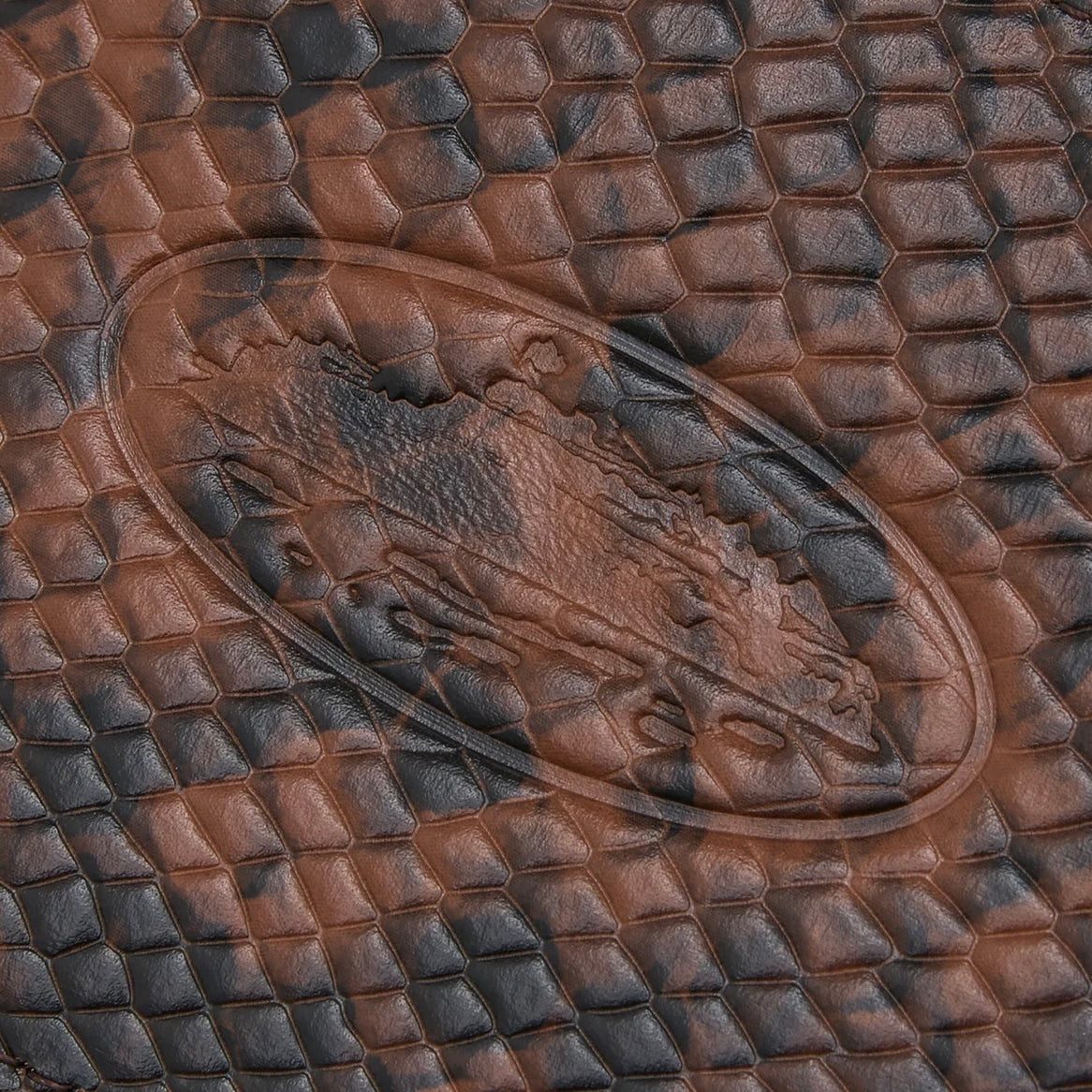 Billetera Corteiz Island Leather Card Holder Brown Snake