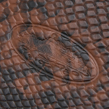 Billetera Corteiz Island Leather Card Holder Brown Snake
