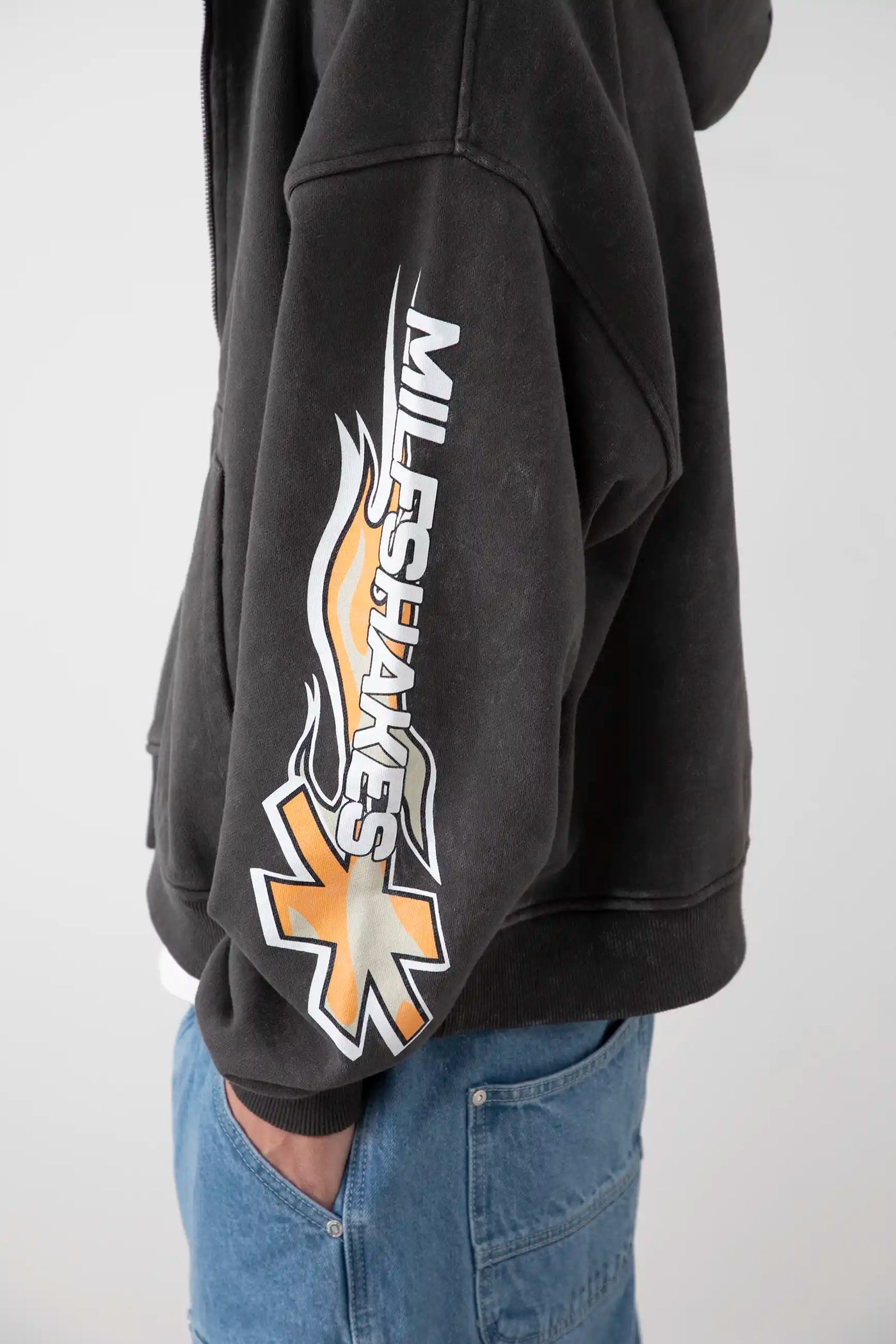 Poleron MilfShakes ORNG FLMS Zipper