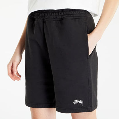 Short Stussy Stock Logo Black
