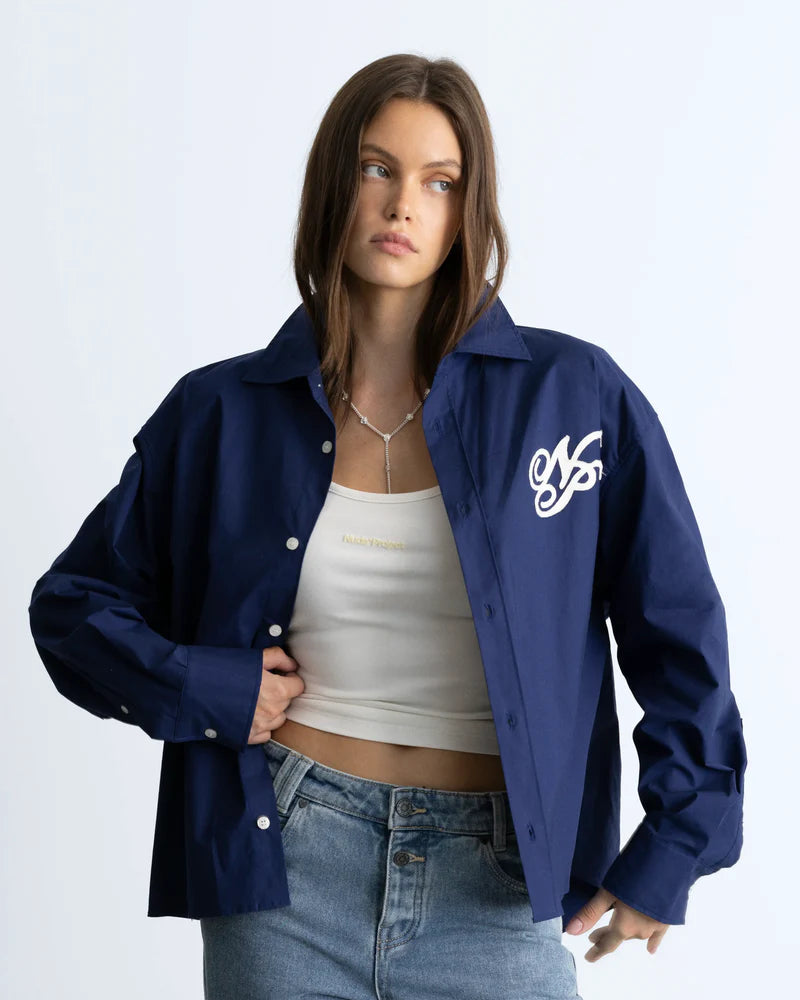 Camisa Nude Varsity Navy