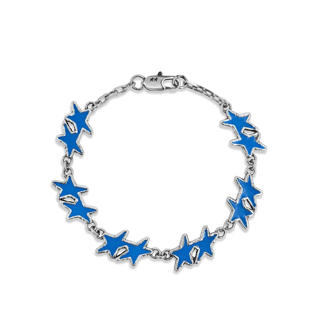 Pulsera Teojeys Light Blue Melted Stars Bracelet