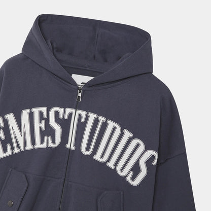 Poleron Eme Studios Vault Ombre Blue Full Zip