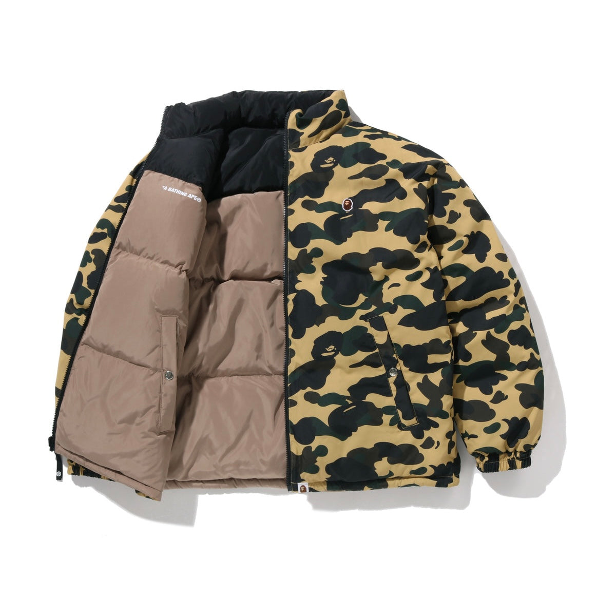 Chaqueta Bape 1ST Camo Reversible Down Jacket Yellow