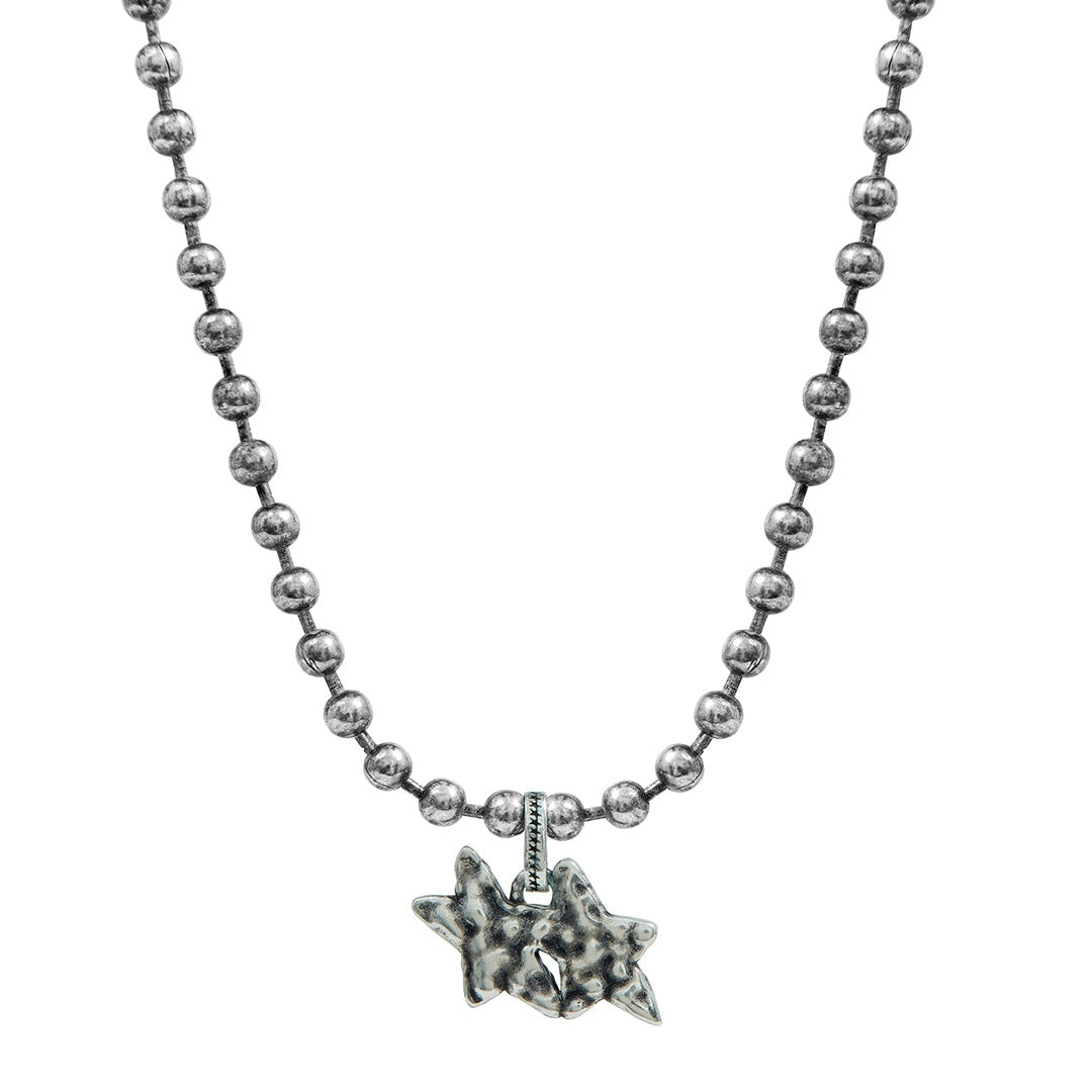 Collar Twojeys Red Melted Stars Ball Necklace