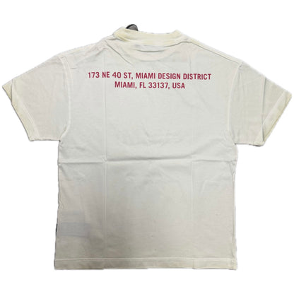 Polera Palm Angels DOS Miami Off White/Fuchsia Tee