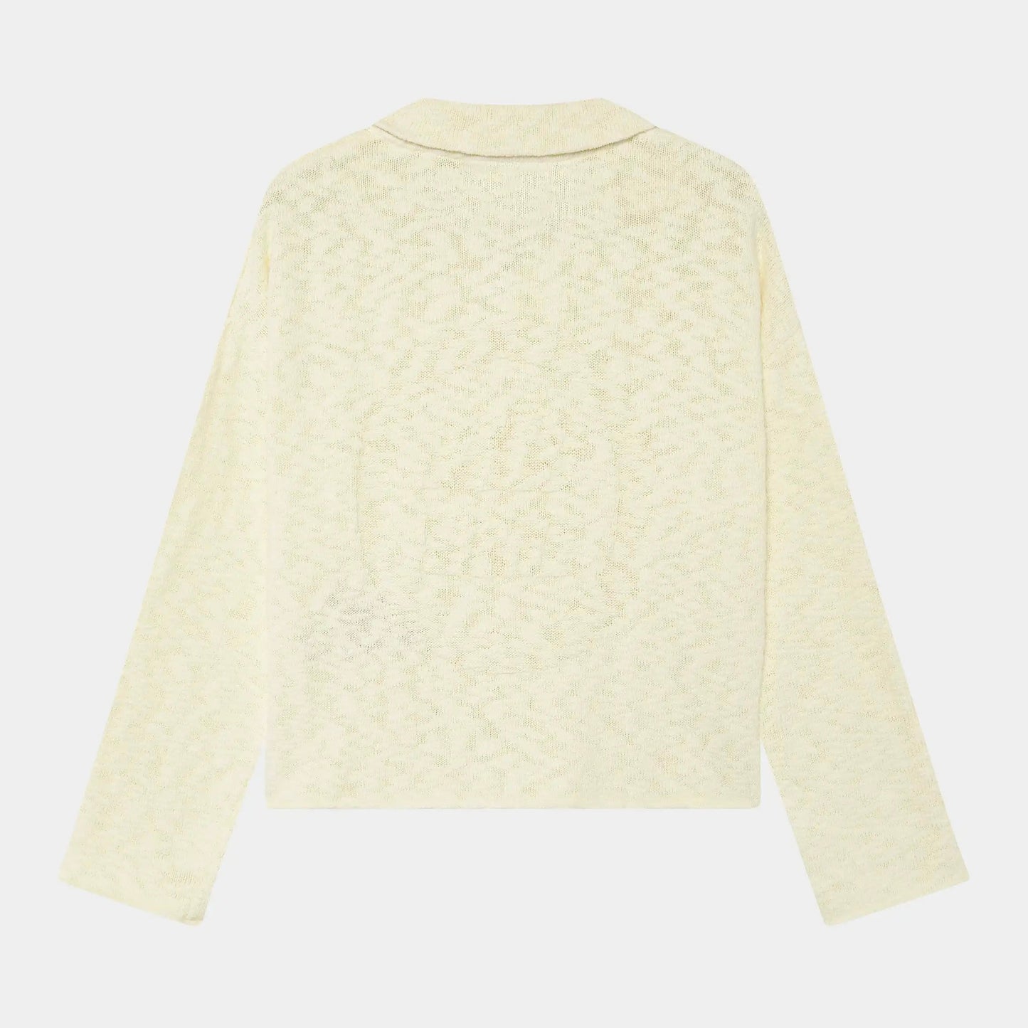 Sweater Eme Studios Kiff Polo Off Sand Knit Distressed