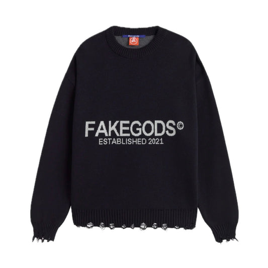 Sweater Fake Gods Big Stage Knitted Black
