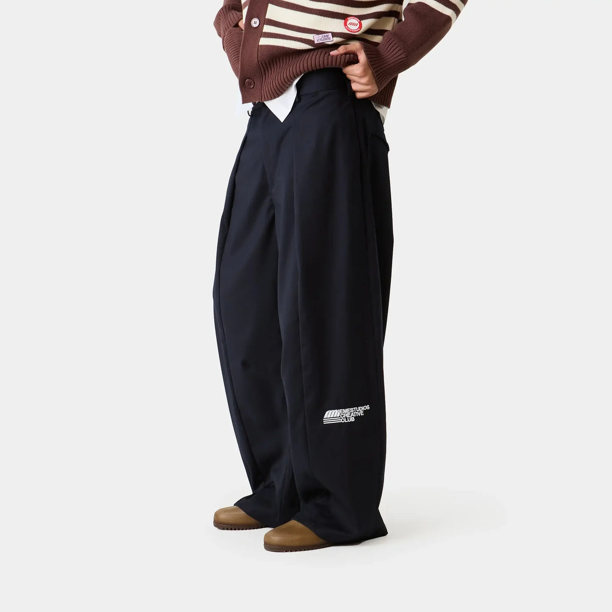 Pantalon Eme Studios Borca Navy Tailored